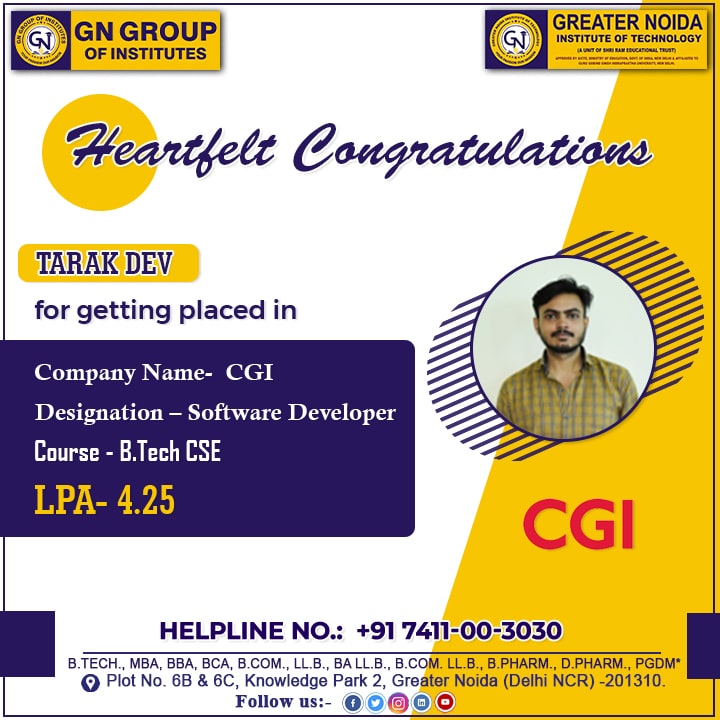 Placed Students - GN Group Greater Noida